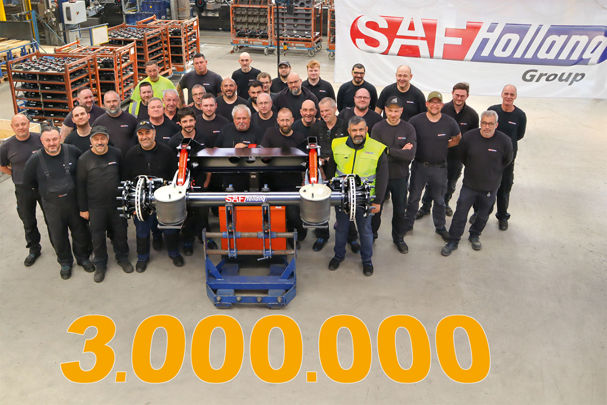SAF-HOLLAND celebra la producción de su eje número tres millones en su planta de Bessenbach